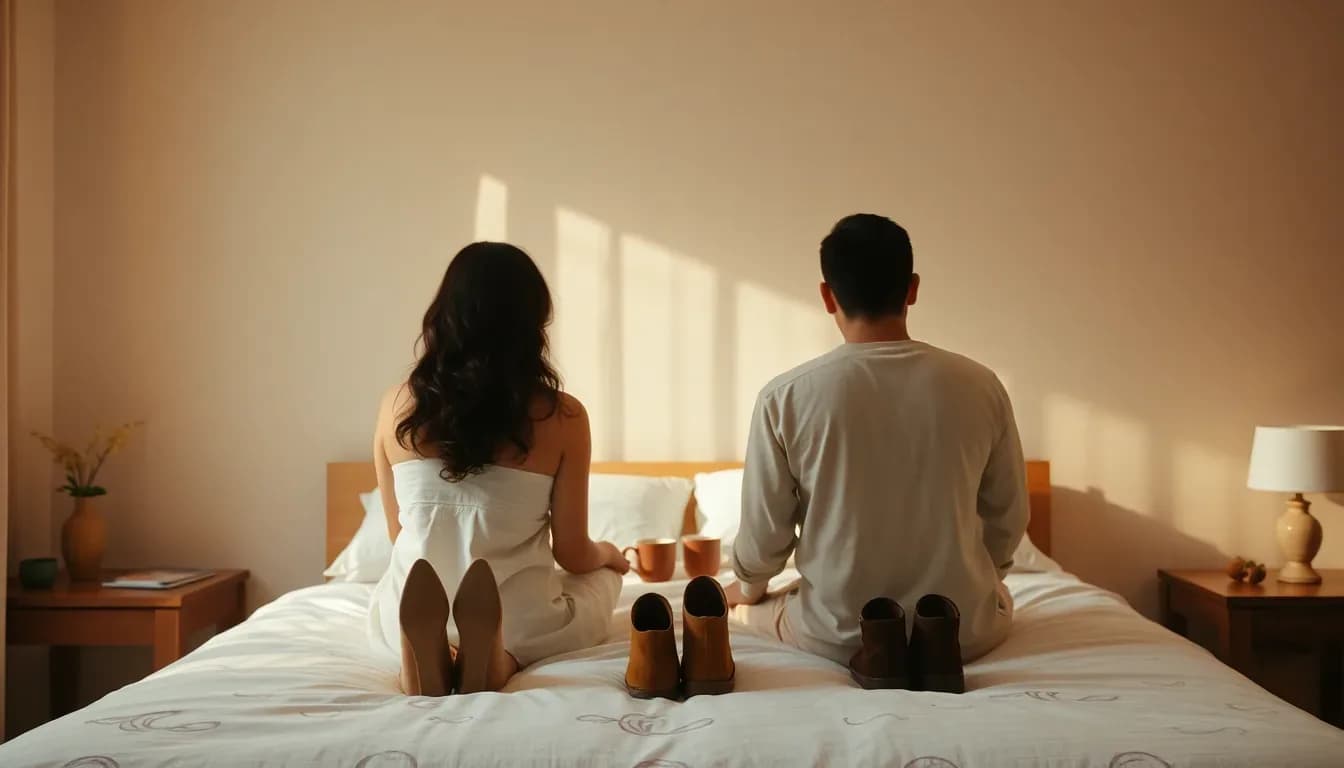 A phone with a locked screen resting on a dark table, symbolising sexting privacy for Indian couples